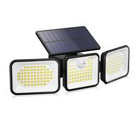 OUSFOT Lampe Solaire Exterieur, 180 LED Lumiere Solaire Exterieur Détecteur de Mouvement, 3 Modes Projecteur LED Angle d'éclairage 270 ° IP65 Étanche éclairage mural d'extérieur