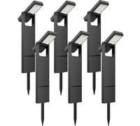 OUSFOT Lampe Solaire Exterieure Jardin 6 Pièces 40 LED, Spot Solaire Exterieur avec Deux Niveaux de Luminosité, Lumiere Solaire Étanche IP65, Borne Eclairage Exterieur pour Jardin, Cour, Allée, Chemin