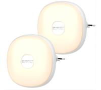 OUSFOT Veilleuse LED Murale Automatique, Jaune Chaud, Lot de 2
