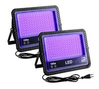 OUSIDE Lumière Noire LED 100W, Projecteur UV Extérieur, Lot de 2 | 385-400 nm, Étanche IP66, Lumière Noire pour Soirées Fluo, Bars, Halloween, Fêtes et Boîtes de Nuit