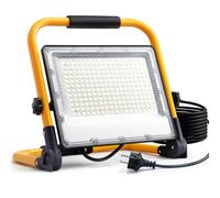 OUSIDE Projecteur LED Chantier 200W - Étanche IP66,Lumière Blanche 6500K, 20000 Lumens avec Prise Schuko et Cordon de 4M - Idéal pour Les Chantiers de Construction et Les Travaux de Plâtrerie