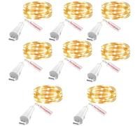 OUSMIN Guirlande Lumineuse LED USB Rechargeable, 2m 20 LED Fairy Lights, Fonctionne sur Piles pour Bocaux, Mariage, Décoration de Table & Noël