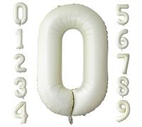 Ousuga Grand ballon beige en forme de 0, 101, 6 cm pour anniversaire, décoration de fête prénatale pour filles et garçons
