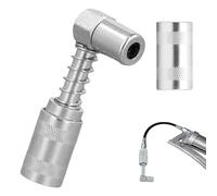Ousuwo Coupleur de pistolet à graisse à 90 degrés, adaptateur de mamelon de graisse robuste avec manchons, embout buccal de connexion rapide pour voitures, camions, pelleteuses, entretien de machines