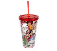 Out of the blue Astérix Tasse réutilisable en plastique avec paille - 500 ml - 71/3323 - Multicolore