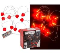 Out of the blue Guirlande lumineuse en forme de cœur avec 10 LED, minuterie 6/18 h, 165 cm, pour 2 piles mignonnes (AA) dans une boîte en plastique