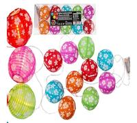 Out of the blue Lanterne chaîne avec Motif Fleurs et 10 LED, Plastique, Multicolore, 230 x 7 cm