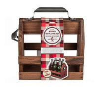 Porte-bouteilles en bois avec ouvre-bouteilles en métal