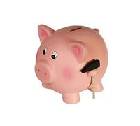 Out Of The Blue – Tirelire cochon XXL en céramique rose pour enfant avec petit marteau