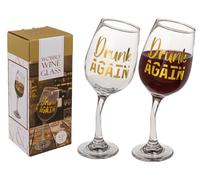 Out of the blue Verre à vin flottant II de 420 ml, environ 8,5 x 22,5 cm, dans un coffret cadeau