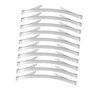 Outanaya 10 Pièces Limiteur de Porte Coulissante pour Placard et Porte Métal Argenté Rainure, Réduit les Impacts et Résiste à L'usure, pour Appartements et Salles de Bain