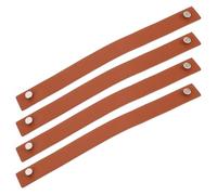 Outanaya 4 Pièces de Crochets en Cuir Pu Marron Robustes et Sécurisés pour Panneau D'accueil et Tableau de Siège, Accessoires Élégants pour Mariages et Anniversaires