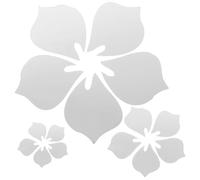 Outanaya Autocollant Design Élégant 3D Fleur Argenté en Acrylique Miroir Mural et Fixation Lisses pour Décoration Murale Salon ou Chambre