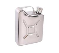 Outanaya Boîte Portable pour Bouteille de Vin en Acier Inoxydable Argenté, Pot à Vin Épais et Portable de 150ml pour Activités Extérieures et Camping