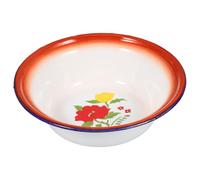 Outanaya Bol en Émail Vintage Rouge Grosse Capacité, Saladier Multifonction pour Laver Fruits et Stocker Salades, Design Simple et Pratique Style Rétro Traditionnel Style Plusieurs styles