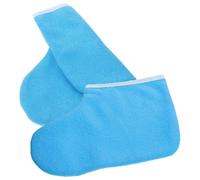 Outanaya Bottillons en Polyester pour Spa la Cire de Paraffine, Légers et Confortables, Doublures Réutilisables pour Masque de Soin des Pieds, Bleu