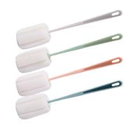 Outanaya Brosse à Bouteille à Manche Long en Éponge Pp, Ensemble de 4 Pièces, Outil Polyvalent pour Nettoyer Tasses et Bouteilles D'eau Efficacement