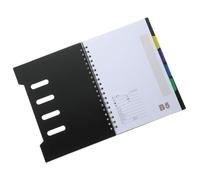 Outanaya Cahier Spirale à Onglets A4, 105 Feuilles, Noir, pour Cours | Papier Épais Recto Verso, Pages Lignées, Format Portable, Usage Voyage et Journal, pour Couleur Aléatoire Style Aléatoire