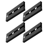 Outanaya Casier à Vin Moderne en Plastique 4pcs Noir pour Cuisine et Camping-Car, Organisateur de Verres à Pied avec Rangement Anti-Poussière et Séchage Rapide Réutilisable