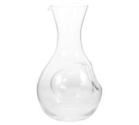 Outanaya Distributeur en verre 400ml avec refroidisseur intégré, carafon à vin avec bec verseur et empreinte pouce, conçu pour dégustations et célébrations
