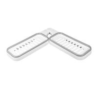 Outanaya Étagère Murale d'angle Pliable pour Salle de Bain en Plastique, sans Perforation, Forte capacité de Charge, Rangement des Petits Objets, Usage Domestique Compact