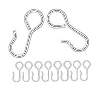 Outanaya Lot de 10 Crochets en Fer Argenté pour Housses de Siège Auto 23mm, Fixation Antidérapante Facile pour Appuie-tête et Tapis, Voiture de Fonction ou Taxi