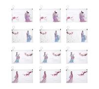 Outanaya Lot de 12 Paquet pour Masques Transparents à Fermeture Éclair, Pochette de Rangement 12 Pièces Mix Styles, Organisateur de Masques Faciaux Réutilisable, pour Style Plusieurs styles