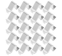 Outanaya Lot de 20 Clips Métalliques en Fer Argenté, Support D'étagère Réglable pour Systèmes D'étagères de Cabinet, Résistant la Déformation, pour Bureaux et Cuisines