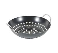 Outanaya Panier à légumes pour grillades en Acier au Carbone, Double poignée, résistant à la Rouille, Panier d'égouttage Pratique pour Barbecue à la Maison
