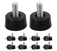 Outanaya Pieds de Table à Visser 20 pièces M5 x 18 x 13 mm en Fer et PP, Pieds de nivellement pour Lits et Tables, Utilisation Pratique pour hôtels et Maisons