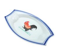 Outanaya Plateau de Rangement en Céramique Rétro Motif Coq, Support de Service Alimentaire Créatif pour Stocker Salades et Biscuits, pour Boutique Alimentaire ou Présent de Pendaison