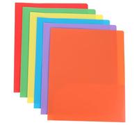 Outanaya Pochettes en plastique à ergots A4 en PP, 6 pièces, deux poches, design à double page, pour fichiers et organisation scolaire