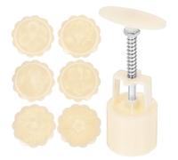 Outanaya Presse à biscuits 1 Set avec 6 tampons en silicone, moule à réutilisable en style chic, facile à nettoyer, pour décoration pâtisserie au festival de mi-automne