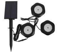 Outanaya Projecteur Solaire Multifonction pour Piscine LED 18 Lumières, Résistant à l'usure, Charge Solaire, Lampe de Jardin Abs pour Patio et Jardin Extérieur