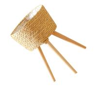 Outanaya Support pour Pots de Fleurs en Bois, Cache Pot sur Pied Tressé | Porte-plantes D'intérieur, Design Panier Minimaliste Rustique, Usage Maison, Gain de Place