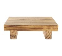 Outanaya Tabouret de Salon en Bois Massif Style rétro, Support décoratif pour Bureau et Espace de Travail, idéal pour Plantes et Collections, Finition Naturelle, 1 pièce