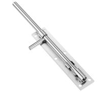 Outanaya Targette de sécurité loquet de porte robuste en acier inoxydable 23cm, quincaillerie de portail, verrou coulissant avec plaque de montage, pour porte intérieure et porte