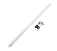 Outanaya Tige de suspension longue pour ventilateur de plafond rallonge de tige de ventilateur 1 Set blanc fer minimal maintenance pour plafonnier ventilateur et household space