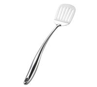 Outanaya Ustensile Cuisine en Acier Inoxydable 304 Résistant Chaleur Manche Long, Spatule Antiadhésive et Passe-légumes, Compatible Lave-vaisselle Cuisine Professionnelle