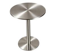 Outdoor Bar Table Stainless Steels High Table Cocktail Bistro Pub Coffee | Small Side Tables Coffee Kitchen Dining Table Small Accent Table(Round,80x80x105cm)