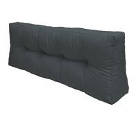 Beautissu Coussin Dossier Palette Euro ECO pour Jardin Exterieur Interieur | 120x40cm gris graphite confortable banquette canape coussins lounge Extérieur Intérieur europalette Elements
