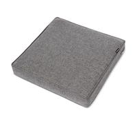 BOMOE Coussin de Jardin Assise Premium avec Protection UV pour Fauteuil | 60x60cm gris clair 8cm épaisseur housse lavable confortable salon de extérieur Banc Chaise lounge sol galette ilano