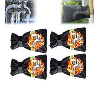 Outdoor Faucet Covers for Winter Freeze Protection, 3-Layer Thickened Waterproof, Reflective Strips, Reusable for Garden Patio Yard Winterizing (L:18.5 * 45cm,4PCS)