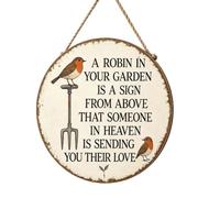 Outdoor Patio Signs | Rustic Robin Vintage Memorial Weatherproof Wall Decor