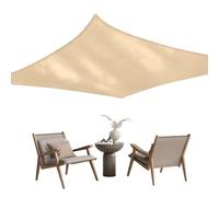 Outdoor Sun Shade Sail - 420D Oxford Cloth Beige Waterproof Canopy 2/ Garden Awning - Protection UV Rainproof Cover - Pour Patio, Balcony, Terrace, Pool, Camping et Outdoor Leisure Areas