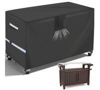 Outdoor Table Cover 55 Inch, Heavy Duty Waterproof Fabric BBQ Cart Cover Compatible with 52-inch Keter Unity XL Portable Outdoor Table, Grill Cart Serving Bar Table Patio Cabinet Cover,55" x 24" x 32"