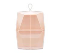 Outdoorm À La Mode Maquillage Bouffée De Stockage Support De La Boîte Portable 4 Grille Poudre Bouffée Conteneur pour Boucles d'oreilles