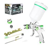 OUTFYT Pistolet De Pulvérisation Professionnel HVLP 1.4/1.7/2.0/2.5 Mm Buse En Acier Par Gravité Bricolage Kit Peinture Aérosol Voiture Portable,Haute efficacité(2.0mm Gun Kit)