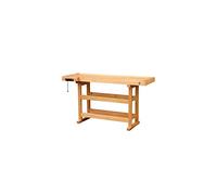 Outifrance Établi 0013148C en bois 1,50 m – 2 rayons intermédiaires – 1 presse