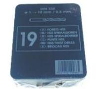 Foret métaux - Acces - HSS - laminés - coffret de 19 pièces - D : 1 à 10 mm